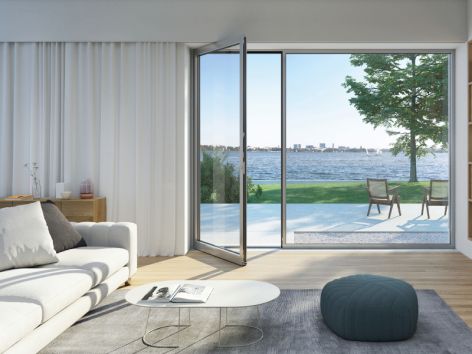 Otvorené hliníkové okno